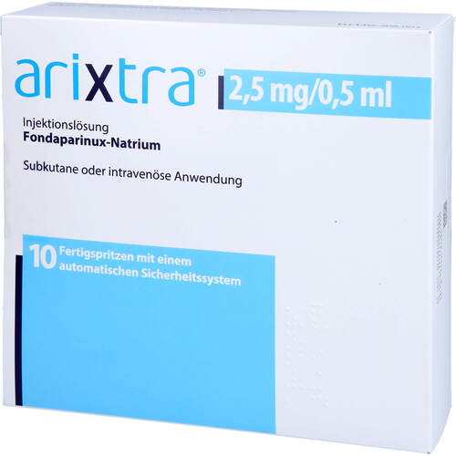 Arixtra 2.5mg/0.5ml Inj.-Lsg.i.e.Fertigspritze, 10X0.5 ML, Abacus Medicine A/S