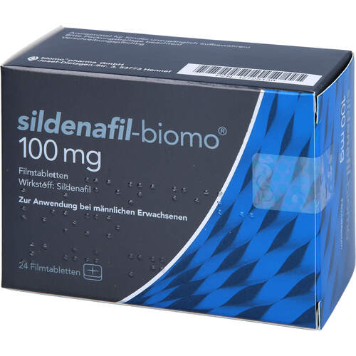 sildenafil-biomo 100 mg Filmtabletten, 24 ST, Biomo Pharma GmbH