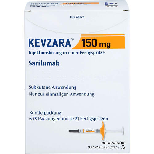 Kevzara 150mg Fertigspritze, 6 Stk., Sanofi-Aventis Deutschland GmbH