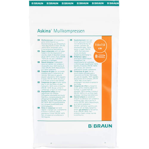 ASKINA Mullkompressen 7.5x7.5 cm steril, 5x2 Stk., 1001 Artikel Medical GmbH ASKINA Mullkompressen 7.5x7.5 cm steril, 5x2 Stk., 1001 Artikel Medical GmbH