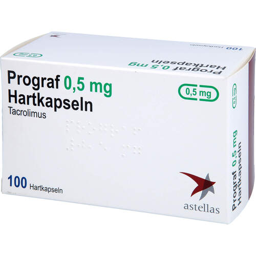 PROGRAF 0.5 mg Hartkapseln, 100 Stk., Pb Pharma GmbH
