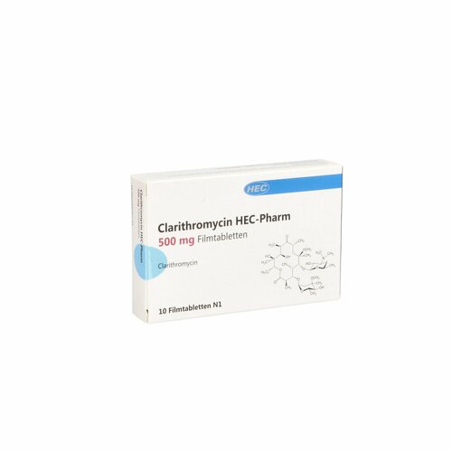 Clarithromycin HEC-Pharm 500 mg Filmtabletten, 10 Stk., Hec Pharm GmbH