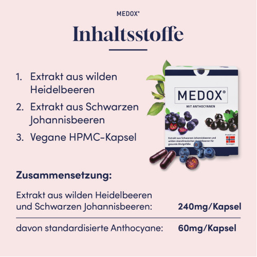 MEDOX - Anthocyane aus wilden Beeren, 30 Stk., IMstam healthcare GmbH