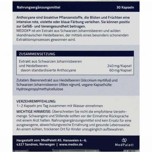 MEDOX - Anthocyane aus wilden Beeren, 30 Stk., IMstam healthcare GmbH