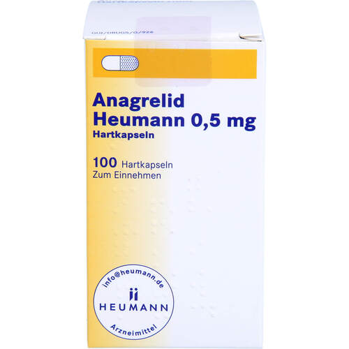 Anagrelid Heumann 0.5 mg Hartkapseln, 100 Stk., Heumann Pharma GmbH & Co. Generica KG
