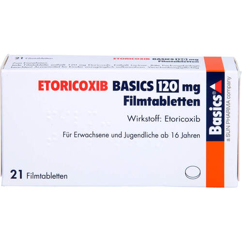 ETORICOXIB BASICS 120 mg Filmtabletten, 21 Stk., Basics GmbH