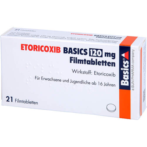 ETORICOXIB BASICS 120 mg Filmtabletten, 21 Stk., Basics GmbH