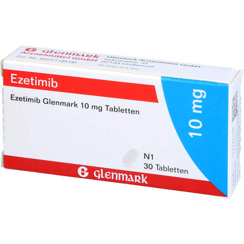 Ezetimib Glenmark 10 mg Tabletten, 30 Stk., Glenmark Arzneimittel GmbH