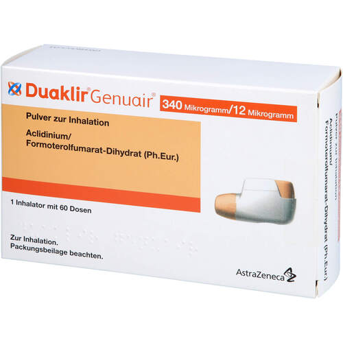 Duaklir Genuair 340 ug/12 ug Plv.z.Inhalation 60ED, 1 ST, Axicorp Pharma B.V.