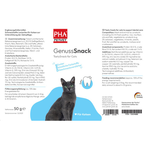 PHA GenussSnack, 50 g, PetVet GmbH