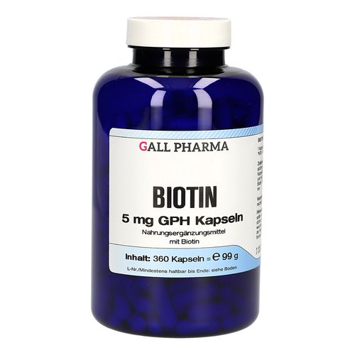 BIOTIN 5 mg GPH Kapseln, 360 Stk., Hecht-Pharma GmbH