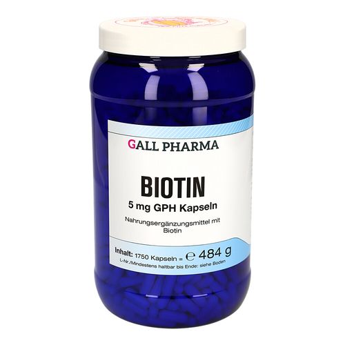 BIOTIN 5 mg GPH Kapseln, 1750 Stk., Hecht-Pharma GmbH BIOTIN 5 mg GPH Kapseln, 1750 Stk., Hecht-Pharma GmbH