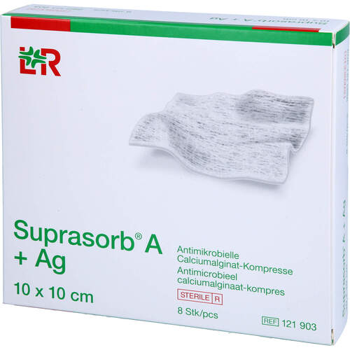 SUPRASORB A+Ag Antimik.Cal.Alginat Kompr.10x10 cm, 8 Stk., 1001 Artikel Medical GmbH
