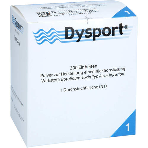 Dysport 300 Einheiten Pulver z.Herst.e.Inj.-Lsg., 1 Stk., Abacus Medicine A/S
