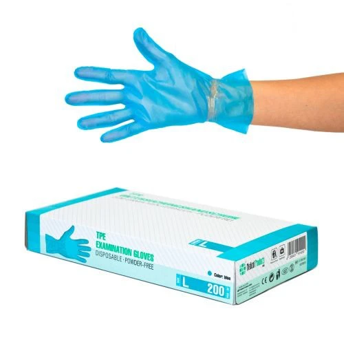 TPE-Handschuhe unsteril puderfrei Blau L, 200 ST, Oriplast GmbH