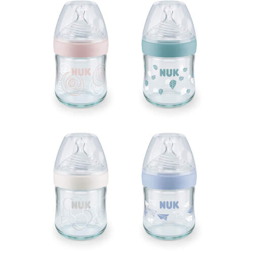 NUK Nature Sense Glasflasche 120ml 0-6m S, 120 ml, Mapa GmbH