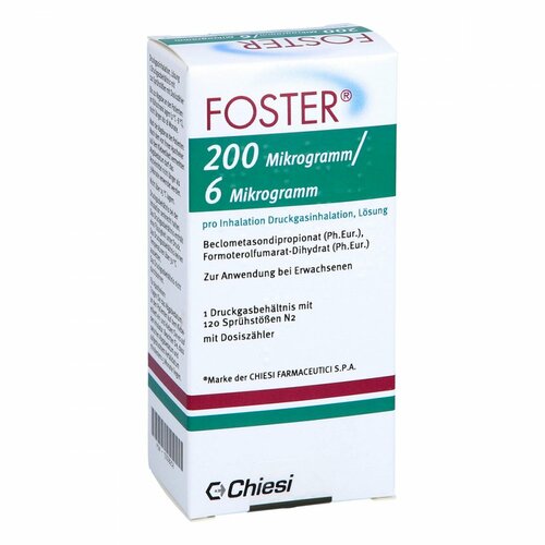 FOSTER 200/6ug 120 Hub Dosieraerosol, 1 ST, Emra-Med Arzneimittel GmbH