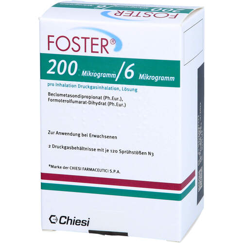 FOSTER 200/6ug 120 Hub Dosieraerosol, 2 Stk., Emra-Med Arzneimittel GmbH