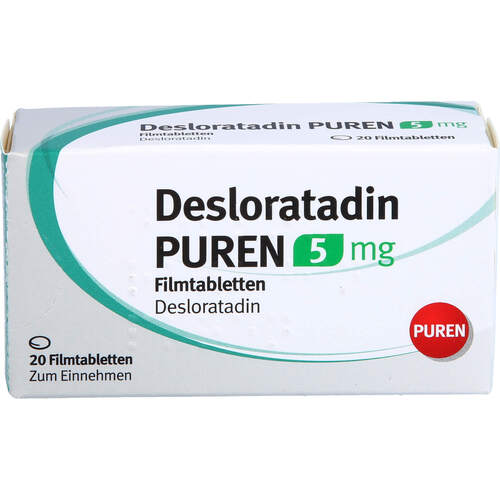 Desloratadin PUREN 5 mg Filmtabletten, 20 ST, PUREN Pharma GmbH & Co. KG