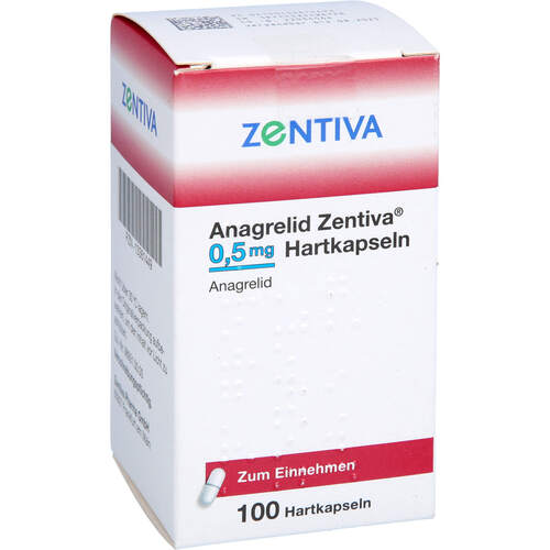 Anagrelid Zentiva 0.5 mg Hartkapseln, 100 ST, Zentiva Pharma GmbH