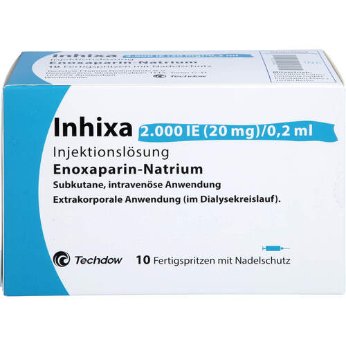 Inhixa 2.000 IE (20 mg)/0.2 ml ILO F-Sp.+Sich-Sys., 10 Stk., Techdow Pharma Germany GmbH