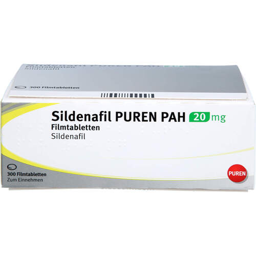 Sildenafil PUREN PAH 20 mg Filmtabletten, 300 Stk., PUREN Pharma GmbH & Co. KG
