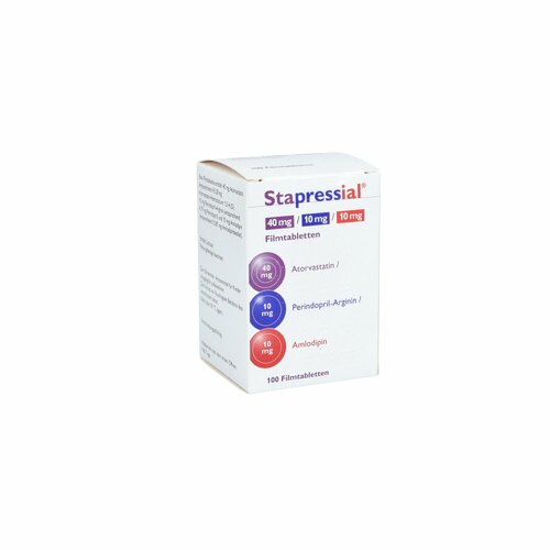 STAPRESSIAL 40 mg/10 mg/10 mg Filmtabletten, 100 Stk., SERVIER Deutschland GmbH