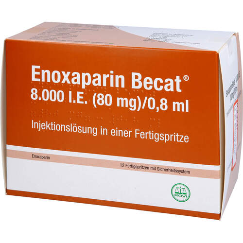 Enoxaparin Becat 8.000 IE mit Sicherheitssystem, 12 Stk., ROVI GmbH