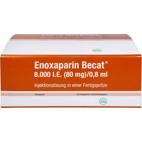 Enoxaparin Becat 8.000 IE mit Sicherheitssystem, 24 Stk., ROVI GmbH Enoxaparin Becat 8.000 IE mit Sicherheitssystem, 24 Stk., ROVI GmbH