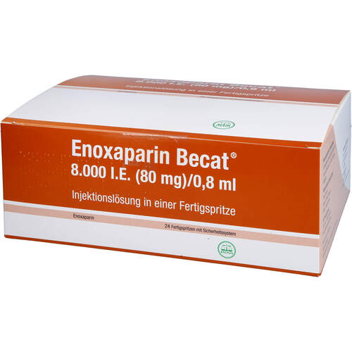 Enoxaparin Becat 8.000 IE mit Sicherheitssystem, 24 Stk., ROVI GmbH Enoxaparin Becat 8.000 IE mit Sicherheitssystem, 24 Stk., ROVI GmbH