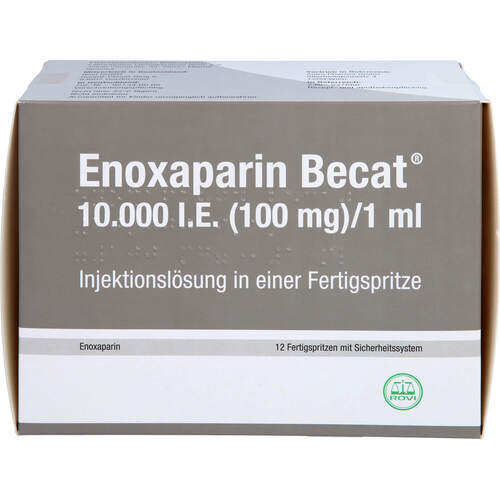 Enoxaparin Becat 10.000 IE mit Sicherheitssystem, 12 Stk., ROVI GmbH