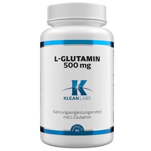 L-Glutamin 500 mg KLEAN LABS, 60 Stk., Supplementa GmbH
