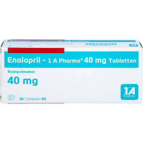Enalapril - 1 A Pharma 40 mg Tabletten, 30 Stk., 1 A Pharma GmbH