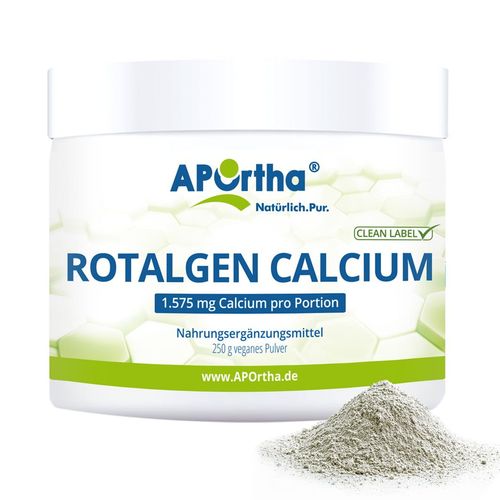 Rotalgen Calcium - 250 g veganes Pulver, 250 g, APOrtha Deutschland GmbH