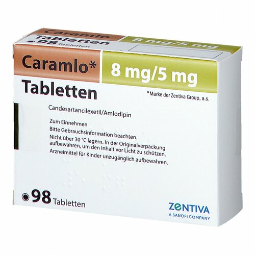 CARAMLO 8 mg/5 mg Tabletten, 98 Stk., Emra-Med Arzneimittel GmbH