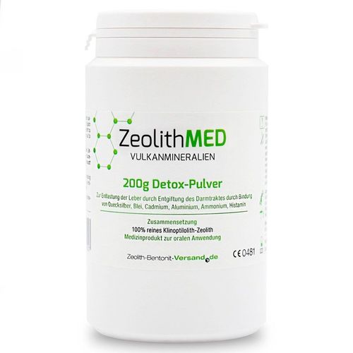 Zeolith MED Detox-Pulver, 200 g, ZeoBent Handels GmbH