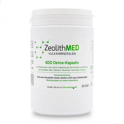 Zeolith MED 600 Detox-Kapseln, 600 Stk., ZeoBent Handels GmbH