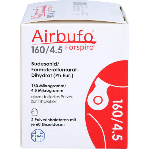 Airbufo Forspiro 160 ug/4.5 ug einz.dos.Pul.z.Inh., 2 Stk., HEXAL AG