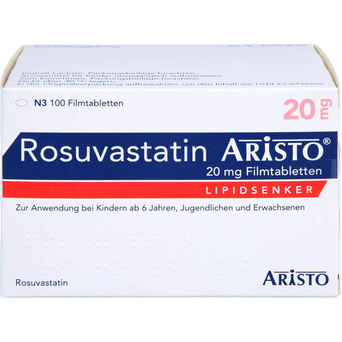 Rosuvastatin Aristo 20 mg Filmtabletten, 100 Stk., Aristo Pharma GmbH