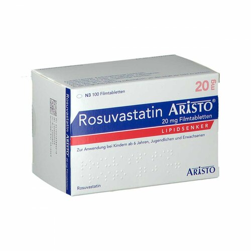 Rosuvastatin Aristo 20 mg Filmtabletten, 100 Stk., Aristo Pharma GmbH