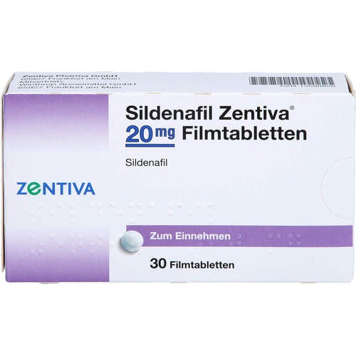 Sildenafil Zentiva 20 mg Filmtabletten, 30 Stk., Zentiva Pharma GmbH
