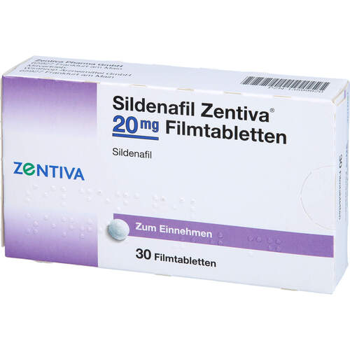 Sildenafil Zentiva 20 mg Filmtabletten, 30 ST, Zentiva Pharma GmbH