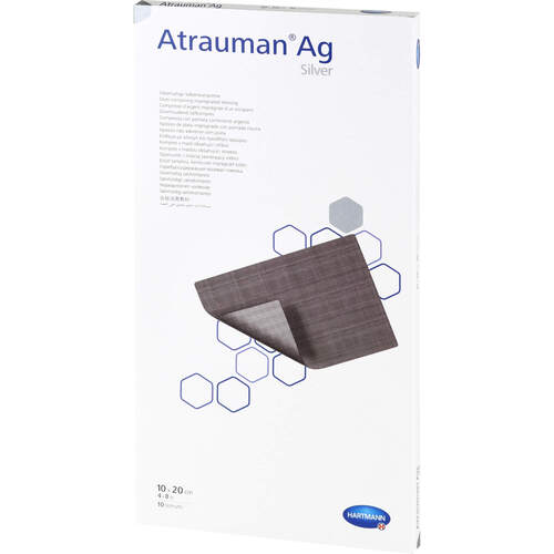 ATRAUMAN Ag 10x20 cm steril Kompressen, 10 Stk., + Prisoma GmbH