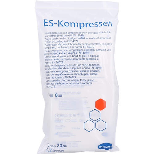 ES-KOMPRESSEN steril 10x20 cm 8fach, 5x2 Stk., + Prisoma GmbH