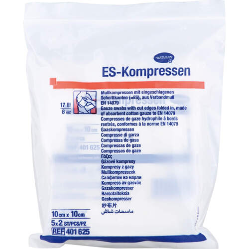 ES-KOMPRESSEN steril 7.5x7.5 cm 8fach, 5x2 Stk., + Prisoma GmbH