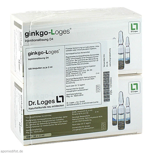 ginkgo-Loges Injektionslösung D4, 100x2 ml, Dr. Loges + Co. GmbH