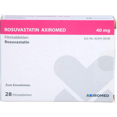 Rosuvastatin AXiromed 40 mg Filmtabletten, 28 Stk., Medical Valley Invest AB