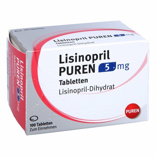 Lisinopril PUREN 5mg Tabletten, 100 Stk., PUREN Pharma GmbH & Co. KG