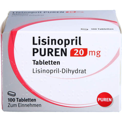 Lisinopril PUREN 20mg Tabletten, 100 Stk., PUREN Pharma GmbH & Co. KG
