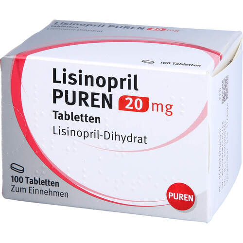 Lisinopril PUREN 20mg Tabletten, 100 Stk., PUREN Pharma GmbH & Co. KG